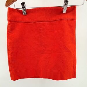 J.CREW Cotton Double Serge Mini Skirt Orange‎ Summer Bright Unlined Sz 0
#42211